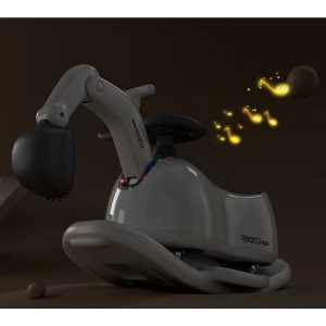 Masina 3 in 1, 1-3 Ani, Tip Excavator/Balansoar/Masina Yo Yo, din Plastic, 4 Roti Silentioase, 71.5 x 34 x 39 cm, Alb - Img 3