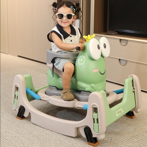 Masinuta Balansor Multifunctionala pentru Copii, Model Cal Scooter de tip Masinuta Balansor, Varsta 1-3 ani, 84 x 80 x 58 cm, fara Maner, Verde - Img 3