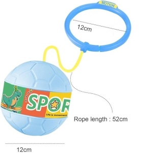 Minge pentru Sarit, Tip Coarda Hula Hoop, Cerc 12 cm, Coarda 52 cm, Minge 12 x 11 cm, Functie Iluminat, 4-6 Ani, Plastic, Albastru - Img 3