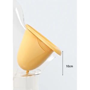 Olita tip Pisoar pentru Copii, +1an, Portabila, Design Ratusca, Model Prietenos, Non-Toxic, Usor de Curatat, 23.3 x 24 x 43 cm, Alb/Galben - Img 3
