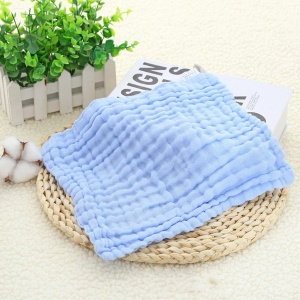 Prosop Absorbant, din Bumbac, 6 Straturi, 30 x 30 cm, Albastru - Img 3