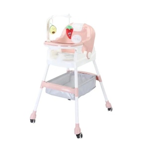 Scaun de Masa pentru Copii, Multifunctional, Suport de Agatat Jucarii, 110 x 60 x 70 cm, Roz - Img 4
