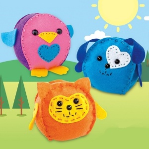 Set 3 Piese Creatie Perna pentru Copii Model Pasare/Catel/Pisica, Dream Kids - Img 3