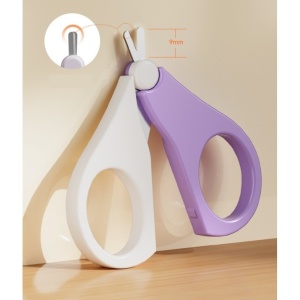 Set 4in1 de Ingrijire Unghii pentru Bebelusi, Cutie de Depozitare Tip Cerb, 0-6 Ani, 11 x 6 x 11 cm, Mov - Img 2