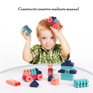Set constuctii, Casa si curte, 251 piese, Multicolor - Img 6