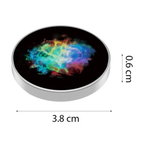 Spinner Giroscopic Metalic, Jucarie Rotativa Anti-stres, Otel Inoxidabil, 3.8 x 0.6 cm, Efect Optic Galaxie, Model Coddington's Nebula - Img 4
