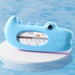 Termometru pentru Baie, Plutitor, Rezistent la apa, Multifunctional, Model Crocodil, 2.7x6.5x3.7 cm, Albastru - Img 2