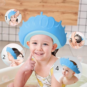 Viziera de Protectie Baie Pentru Copii, Model Coronita, Albastru - Img 2