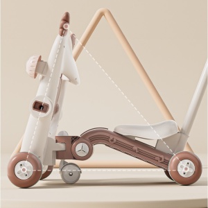 Antemergator pentru Copii 8 in 1, Multifunctional, 9-12 Luni, Maro - Img 3