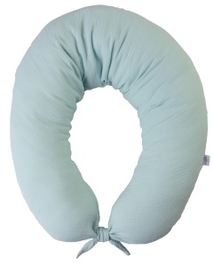 BABYMATEX Moon- Perna pentru alaptare muselina , culoare albastru menta, 260 cm