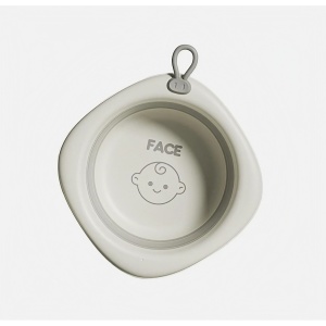 Cada Pliabila pentru Baie pentru Copii, Cadita pentru Bebelusi, Model Romb pentru Fata, Gri, 31.5x31.5x3.5 cm, 3L - Img 5