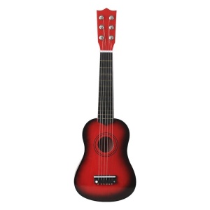 Chitara pentru Copii, din Lemn si Plastic, pentru Incepatori, 53.4 x 17.5 x 5.8 cm, Rosu Lucios - Img 5