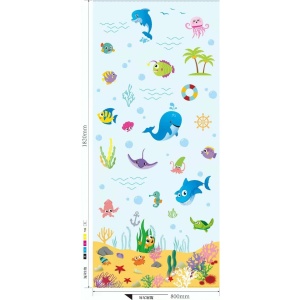 Covoras pentru Copii, cu 2 Fete, Model Animale Marine/Exotice, din XPE+PE, Impermeabil, Antiderapant, Protectie Termica, +3 Luni, Pliabil, 150 x 200 x 1.5 cm, Multicolor - Img 5