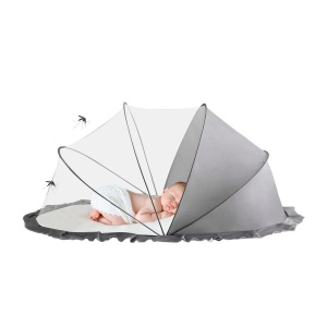 Husa Anti-Tantari, Pliabila, Protectie 360 Grade, 0-1 An, 60 x 55 x 5 cm, Gri - Img 2