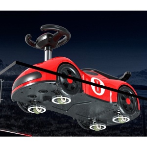 Masina pentru Copii, 1-3 ani, Impingere, Bluetooth, Muzica, din ABS, 4 Roti, Inaltime Sezut 22 cm, Rosu - Img 4