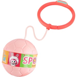 Minge pentru Sarit, Tip Coarda Hula Hoop, Cerc 12 cm, Coarda 52 cm, Minge 12 x 11 cm, Functie Iluminat, 4-6 Ani, Plastic, Roz - Img 6