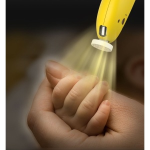 Pila Electrica, pentru Bebelusi si Adulti, din ABS, Incarcare USB, 6 Accesorii, cu Lumina Led, 8.8 x 4.9 cm, Galben - Img 5