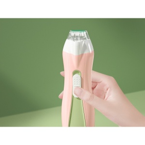 Pila Electrica, pentru Copii si Bebelusi, din ABS, 6 Accesorii, cu Lumina LED, 9.5 x 6 x 17 cm, Verde/Roz - Img 4