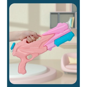 Pistol cu Apa pentru Copii, Rezervor, Pentru Piscina/Plaja, 6ani+, 3 duze, Roz, 500ML - Img 3