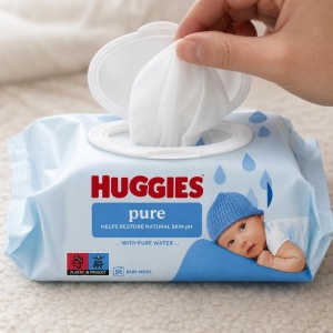 Servetele Umede, Huggies, 56 buc Pure - Img 3