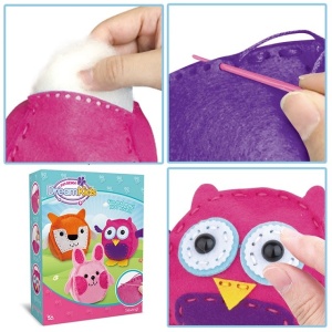 Set 3 Piese Creatie Perna pentru Copii Model Bufnita/Vulpe/Iepure, Dream Kids - Img 6