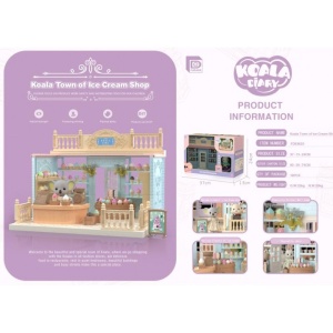 Set Casa de papusi, magazin de inghetata, cu mobilier si figurine - Img 2