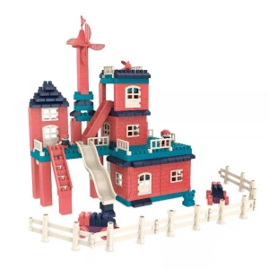 Set constuctii, Casa si curte, 251 piese, Multicolor - Img 4