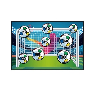 Set de Fotbal Joc Recreativ pentru Copii, Minge cu Scai, Poarta din Material Textil, 150 x 100 cm, Multicolor - Img 2
