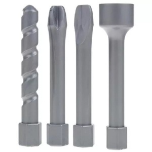 Set Jucarie pentru Copii Bormasina, cu Accesorii Incluse, 4 Capete de Schimb, Portocaliu - Img 6