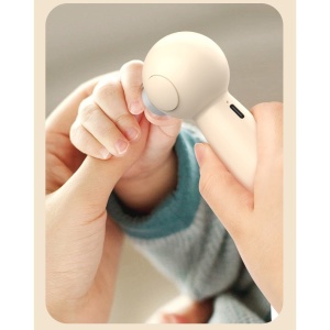 Set Pila Electrica, pentru Copii si Bebelusi, din ABS, 6 Accesorii, Incarcare USB, cu Lumina Led, 11.5 x 5.5 cm, Alb - Img 4
