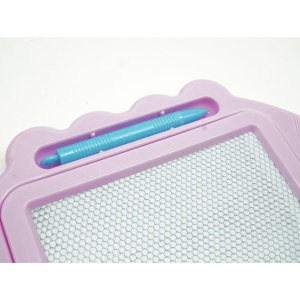 Tabla Magnetica pentru desen Pix, forma dreptunghi, dimensiuni 23x17 cm, cu picioare suport, Roz Pal - Img 4