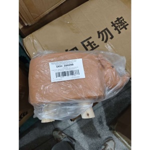 Taburet pentru Copii, Scaun Tip Taburet, Model Elefant, din Lemn Masiv, Scaun pentru Copii, 30 x 25 x 25 cm, Portocaliu - Img 3