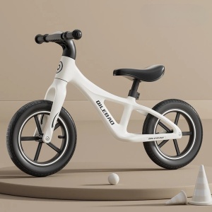 Bicicleta pentru Copii, Fara Pedale, Pentru 2-6 Ani, Sa Reglabila 43 - 58 cm, 88 x 56 x 43 cm, Alb - Img 2
