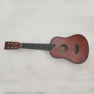 Chitara pentru Copii, din Lemn si Plastic, pentru Incepatori, 63.5 x 22 x 5.8 cm, Maro - Img 2