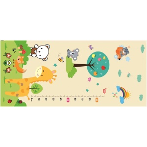 Covoras pentru Copii, cu 2 Fete, Model ZOO/Ursulet, din XPE+PE, Impermeabil, Antiderapant, Protectie Termica, +3 Luni, Pliabil, 180 x 200 x 1.5 cm, Multicolor - Img 3