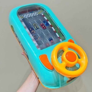 Joc Simulator de Condus, 3-6 Ani, Volan Interactiv, Efecte Sonore, din ABS, USB Inclus, Verde - Img 3