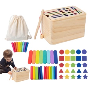 Jucarie de Sortare, din Lemn, +36 Luni, Tip Montessori, Multicolor