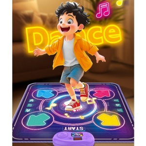 Jucarie Interactiva, Covor Muzical de Dans, 4-6 Ani, Bluetooth, 4 Moduri, 90 x 90 cm, Mov - Img 3
