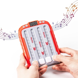 Jucarie Interactiva, Joc Rhythm, +3 Ani, din ABS, 6 Niveluri, 15 x 3 x 11 cm, Functie Muzicala, Rosu - Img 2