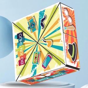 Jucarie Interactiva, Magic Cube, Puzzle, Diferite Forme, Anti-stress, 8 x 8 x 3 cm, Multicolor - Img 5