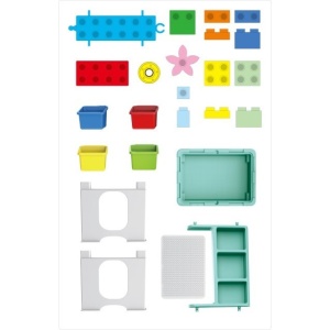 Masa de joaca pentru construit, 69 piese incluse - Img 4