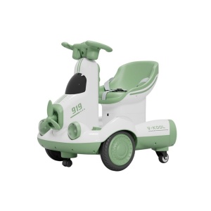 Masinuta Electrica, pe 4 Roti, cu Telecomanda, Lumini Led si Muzica, +2 ani, Inaltime Reglabila, Verde