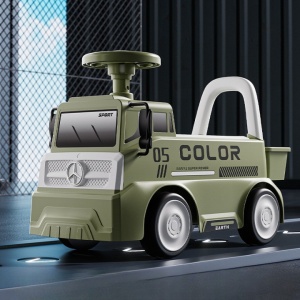 Masinuta pentru copii, 3 ani, Model Camion, Sport, Claxon, Cutie Depozitare, 62x26x40 cm, Verde - Img 2