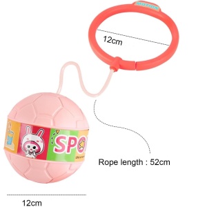 Minge pentru Sarit, Tip Coarda Hula Hoop, Cerc 12 cm, Coarda 52 cm, Minge 12 x 11 cm, Functie Iluminat, 4-6 Ani, Plastic, Roz - Img 3