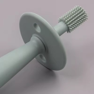 Periuta de Dinti din Silicon pentru Bebelusi, Turcoaz - Img 4