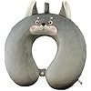Perna de Calatorie in Forma de U, Pentru Gat si Cap, Umplutura din Spuma cu Memorie, 30x30 cm, Model Husky, Accesoriu de Voiaj, Birou, Masina, Sistem Prindere Capse, Gri - Img 5