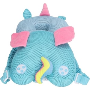Perna tip Rucsac pentru Protectia Capului, Tetiera tip Unicorn, pentru Bebelusi, Albastru - Img 5