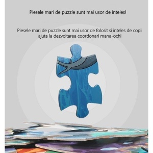 Puzzle pentru copii, jungla cu animale, 48 de piese - Img 4