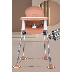 Scaun de Masa Pliabil 3in1, Multifunctional, 3 Pozitii, Masuta si Husa Detasabile, Roti, Ajustare Inaltime, Maro - Img 4