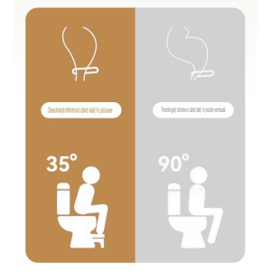Scaunel WC, Scaun Inaltator WC Copii, Suport Picioare WC, Taburet Inaltator, 17x22x38 cm, Albastru - Img 2